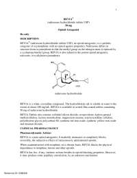 REVIA (naltrexone hydrochloride tablets USP) 50 mg Opioid ...