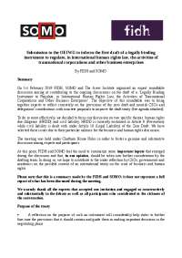 Submission to the OEIWG to inform the first draft of a legally ...