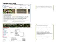 Schedule of Classes Tutorial