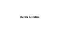 Outlier Detection
