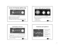 Lecture 10: Seasons and Ice Age Earth's Orbit and ...