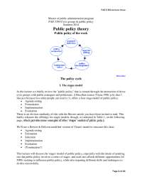 Public policy theory