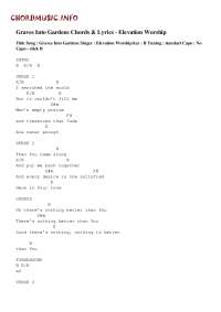 Graves Into Gardens Chords & Lyrics