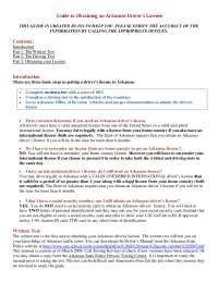 Guide to Obtaining an Arkansas Driver's License Contents