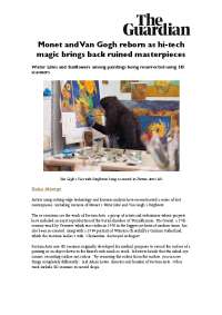 Monet and Van Gogh reborn as hi-tech magic brings back ...