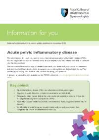 Acute pelvic inflammatory disease - patient information
