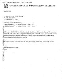 FLORIDA SECURED TRANSACTION REGISTRY