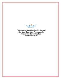Procedure for Inter-Hospital Transfer of Blood Components