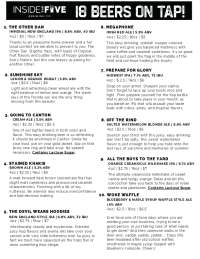 FALL PBURG DRINK MENU Descriptions