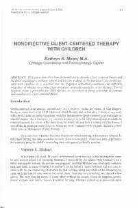NON DIRECTIVE CLIENT.CENTERED TH ERAPY