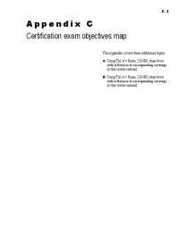 Appendix C Certification exam objectives map