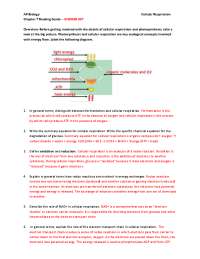 AP Biology Cellular Respiration Chapter 7 Reading Guide | Exams Biology ...