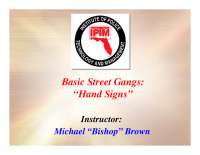 Basic Street Gangs: “Hand Signs”