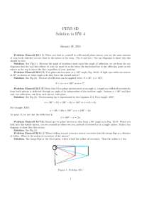 PHYS 4D Solution to HW 4 | Study notes Physics | Docsity