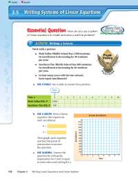 Writing Systems of Linear Equations 3.5