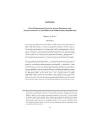 articles dual federalism, constitutional openings, and