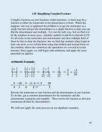 1.10 Simplifying Complex Fractions