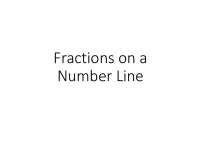 Fractions on a Number Line