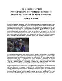 Photographers' Moral Responsibility to Document Injustice in ...