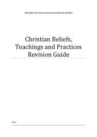 Christian Beliefs, Teachings and Practices Revision Guide
