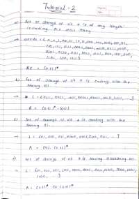 Tutorial of Theory of Computation