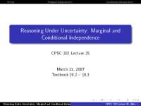 Marginal and Conditional Independence