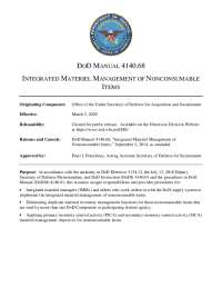 DoDM 4140.68, "Integrated Materiel Management of ...