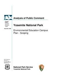 Environmental Education Campus Plan: Analysis of Public Comment