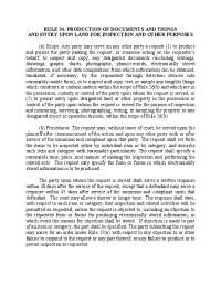 rule 34. production of documents and things