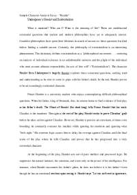 Character Analysis of Hamlet | PDF Example