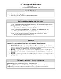 Unit 7: Polygons and Quadrilaterals Geometry