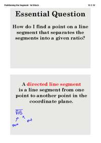 Partitioning the Segment- 1st Block