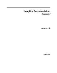 Hangfire Documentation: Release 1.7