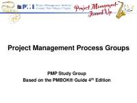 Project Management Process Groups
