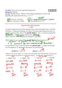 Aim #80: How do we write exponential equations? Homework