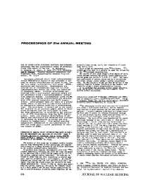 474 PROCEEDINGS OF 21st ANNUAL MEETING