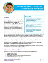 DISRUPTIVE, IMPULSE-CONTROL, AND CONDUCT ...
