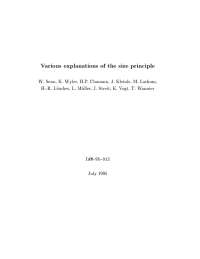 Various explanations of the size principle