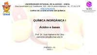 Química Inorgânica e Geral 1