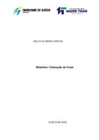 Relatório: Coloração de Gram