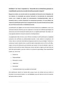 nº 10. Tema 3. Apartado 3.2. Desarrollo de las orientaciones generales en la planificación