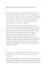 ANÁLISE DE CITAÇÕES DO LIVRO “O MUNDO DE SOFIA”