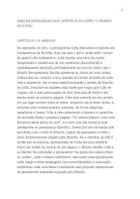 ANÁLISE DOS CAPÍTULOS DO LIVRO “O MUNDO DE SOFIA”