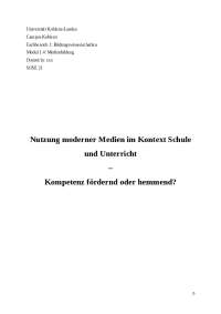 Studienleistung M1.4 Medienbildung