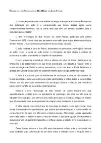 Resumo do livro Sociologia de Max Weber de Julien Freund