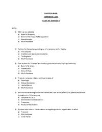 Company law and administration