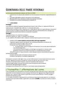 Riassunto 3 parziale botanica farmaceutica