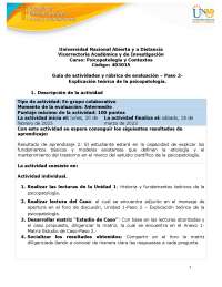 Explicación teórica de la psicopatología