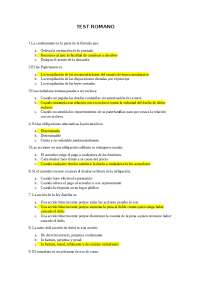 Modelo de examen de la asignatura de Derecho Romano