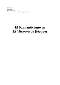 El Romanticismo en el Miserere de Bécquer